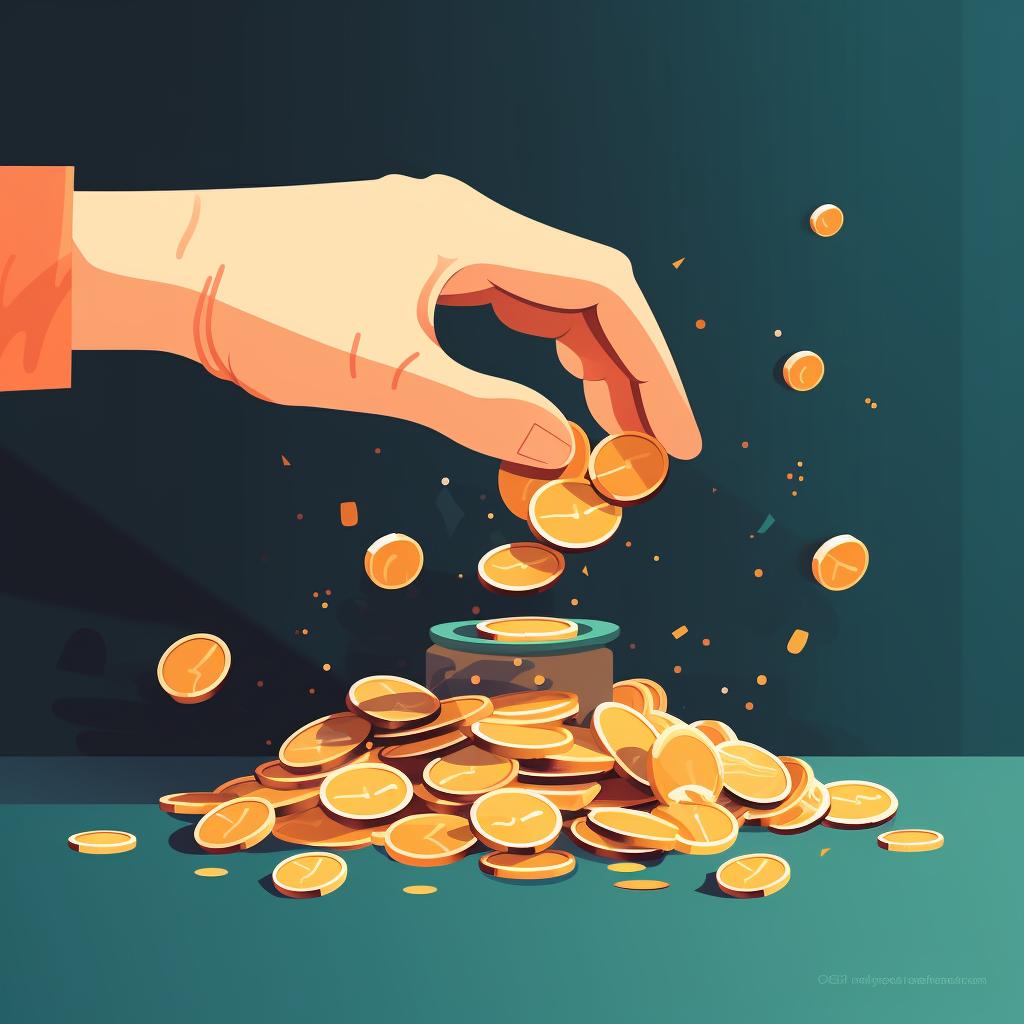 Hand rearranging tokens